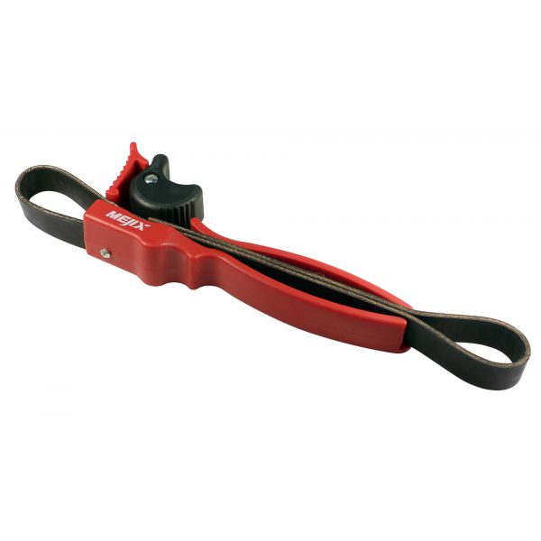 Clé à sangle pour tubes diam. 20 à 100 mm 180511 - MEJIX Parfait pour les formes irrégulières et les surfaces délicates.