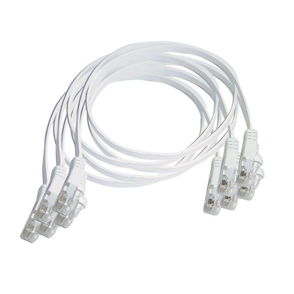 Lot de 5 cordons plats RJ45 FTP - 20cm Q165 MICHAUD