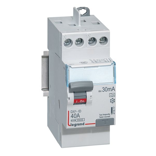 Interrupteur différentiel Legrand 411617 40A 30mA type A vis/vis