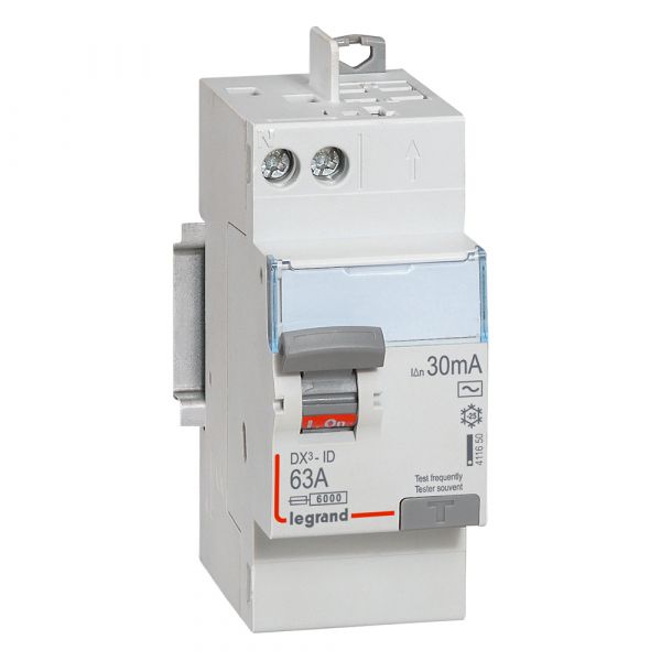 Inter différentiel vis/auto 63A type AC sans adaptateur - Départ haut - Legrand - 411650