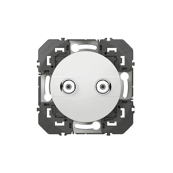 Prise réseau câblé AFORM type F dooxie à étoile blindée finition blanc