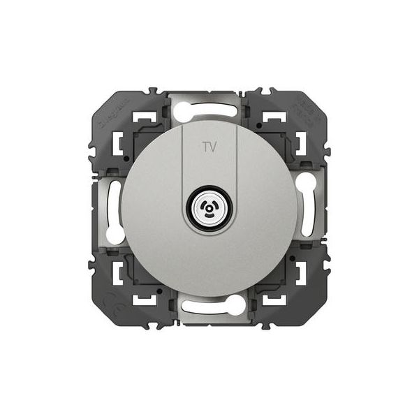 Prise TV simple étoile blindée dooxie finition alu 600451 Legrand