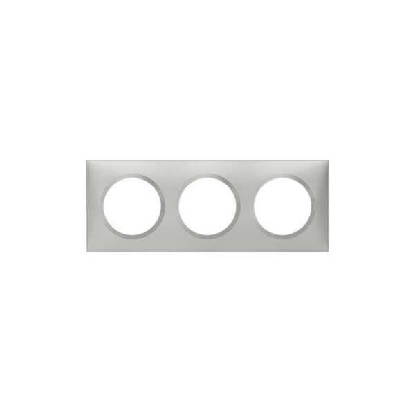  Plaque carrée dooxie 3 postes finition effet aluminium - Legrand - 600853