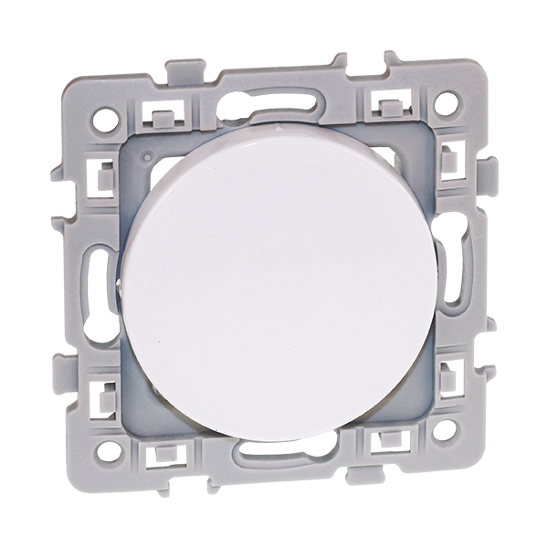 Obturateur avec enjoliveur blanc. Mécanisme référence 60276 de la gamme Square du fabricant Eur'Ohm