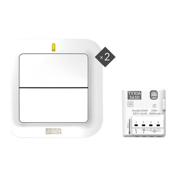 Pack va-et-vient sans fil sans interrupteur existant Tyxia 611 Delta Dore 6351410
