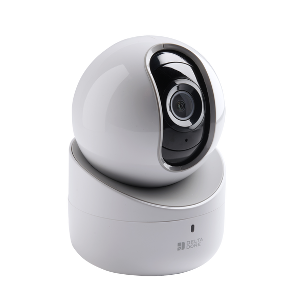 Caméra de sécurité intérieure connectée Tycam Home référence 6417016 - Delta Dore. Qualité Full HD et motorisé pour un mouvement sur 360°. Sirène 90dB intégrée.
