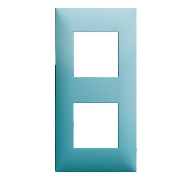 Plaque 2 postes - Turquoise