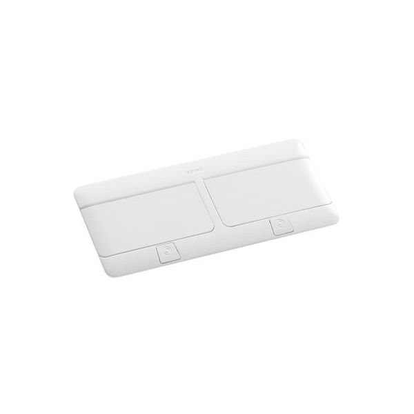  Prise escamotable Pop up mobilier 2x4 modules à équiper livré avec kit d'installation - blanc brillant