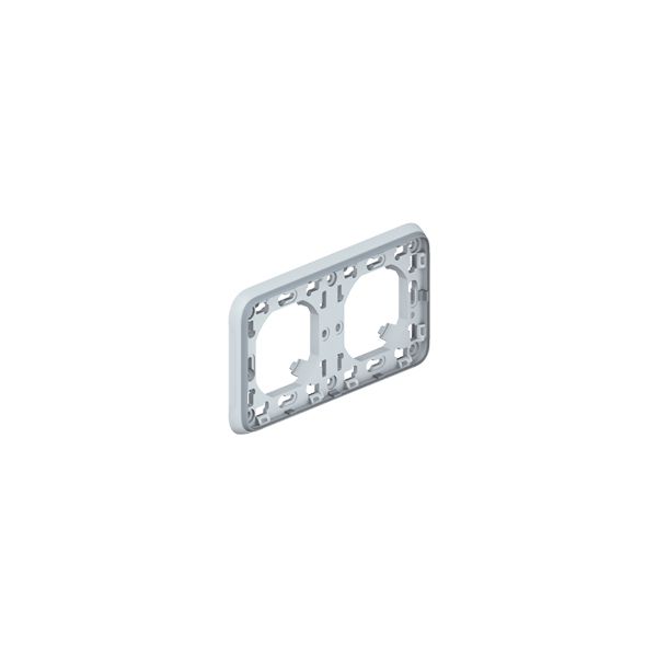 Support Plexo 2 postes horizontal - Gris 069683 Legrand