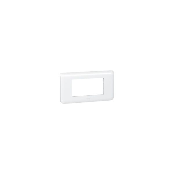 Plaque 2 postes (4 modules) horizontale Mosaic - Blanche - Legrand - 078814