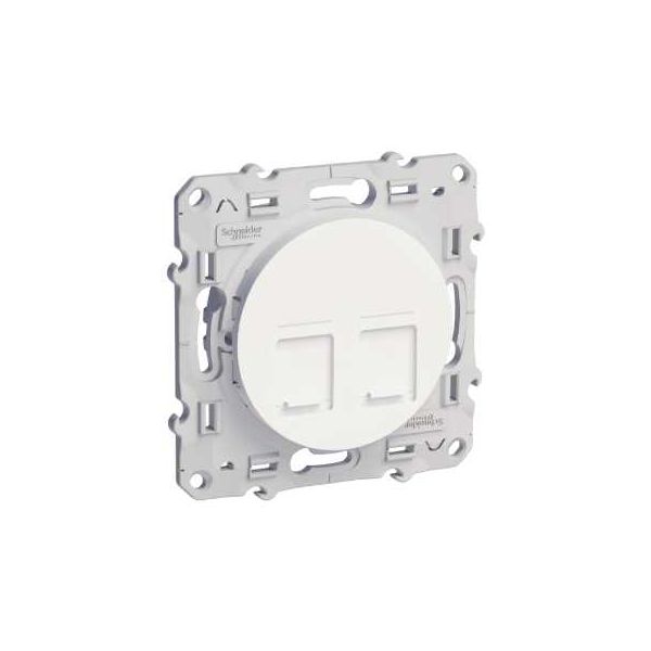 Double prise RJ45 multimédia Odace Schneider S520486