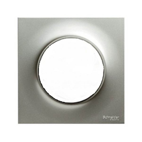 Plaque possédant 1 poste Odace Styl - Aluminium  Schneider S520702E