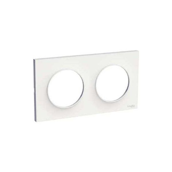 Plaque 2 postes Odace Styl - Blanche - S520704 - Schneider