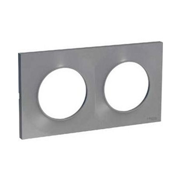 Plaque 2 postes Odace Styl - Aluminum - Schneider - S520704E