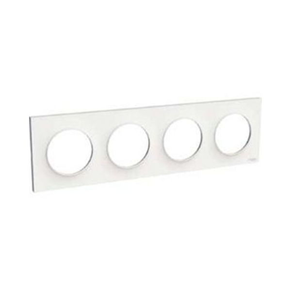 Plaque 4 postes Odace Styl - Blanche - S520708 - Schneider