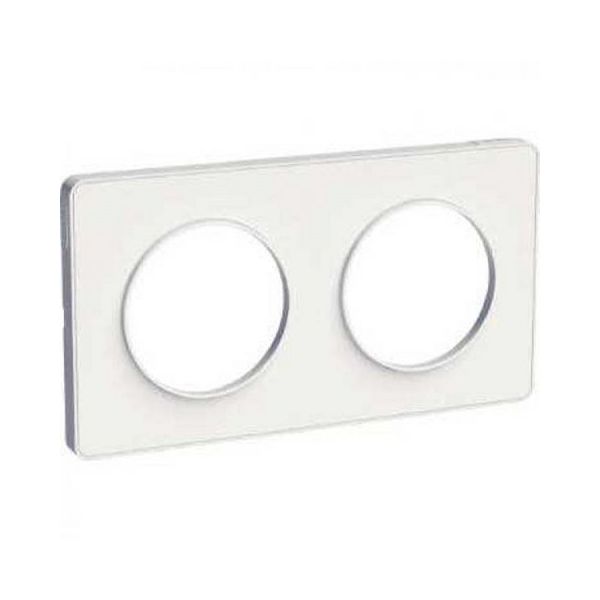 Plaque 2 postes Odace Touch - Blanc - S520804 - Schneider