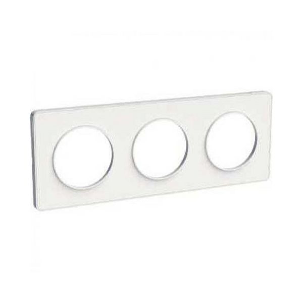 Plaque 3 postes Odace Touch - Blanc - Schneider - S520806