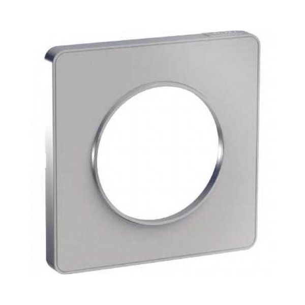 Plaque 1 poste Odace Touch - Aluminium - S530802 - Schneider