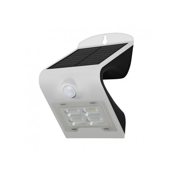 Applique Murale LED Solaire 2W 4000°K Blanc + Détecteur