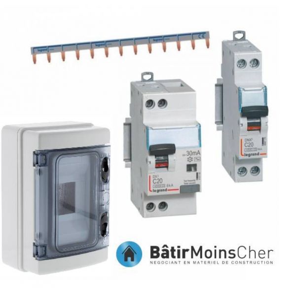 Tableau étanche avec inter diff 40A et disjoncteur 20A