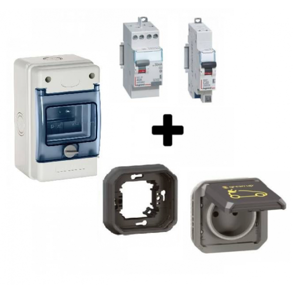 Pour recharger votre véhicule électrique ou hybride, Bâtir Moins Cher vous propose notre kit de charge sécurisé Green'UP vous permettant de passer en mode 1 ou 2.