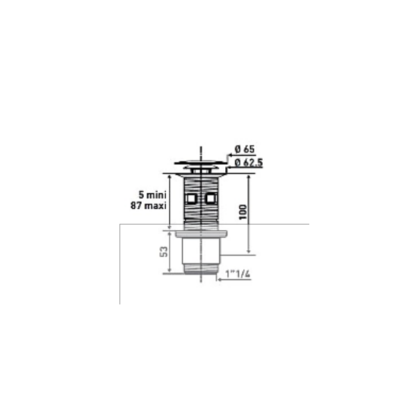 Bonde lavabo universelle à double système Aquance