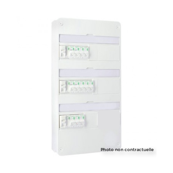 Porte Tableau Schneider Resi9 – Aluminium, 3 Rangées 18 Modules, R9H18423A