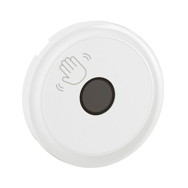 Enjoliveur pour interrupteur ou va-et-vient sans contact. Gamme Céliane couleur Blanc Antimicrobien référence CB0003 de Legrand.