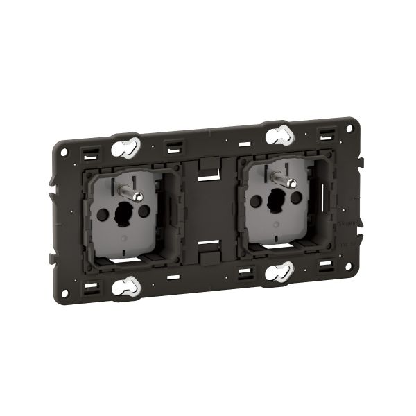 Prise double 2 x 2P+T 16A 250V Céliane précâblée référence CM0112 de la marque Legrand.