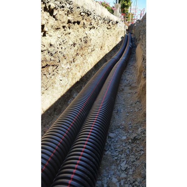 Gaine Tpgliss noire et Rouge Diamètre 40 en 25m