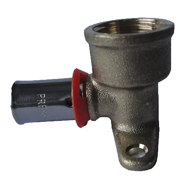 Coude à sertir PER de MB Expert avec base de fixation fabriqué en plusieurs dimensions.