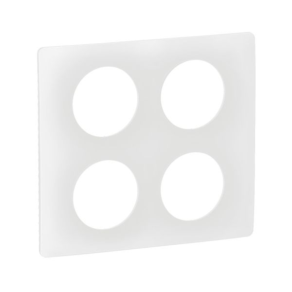 Plaque de finition Céliane Blanc Emaillé configuration 2x2 postes référence CP0009 de la marque Legrand.
