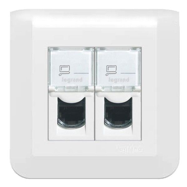 Prise RJ45 FTP double - Mosaic