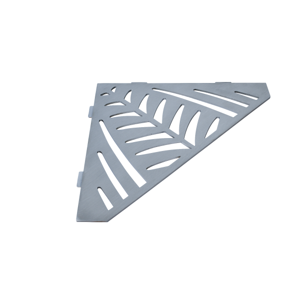 Étagère pentagone modèle Jungle en acier inox (épaisseur de 2 mm) avec un rendu brossé réf. I-JUN-PEN de la marque Marmox.