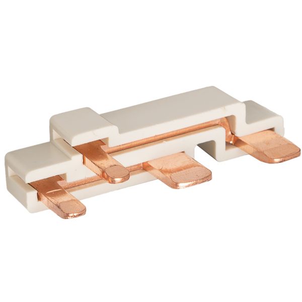 Mini connecteur de pontage référence GTL2P55 de la marque Solera. Permet la connexion du dispositif différentiel au disjoncteur magnétothermique. Tension nominale 230-400Vac pour une intensité nominale de 63A.