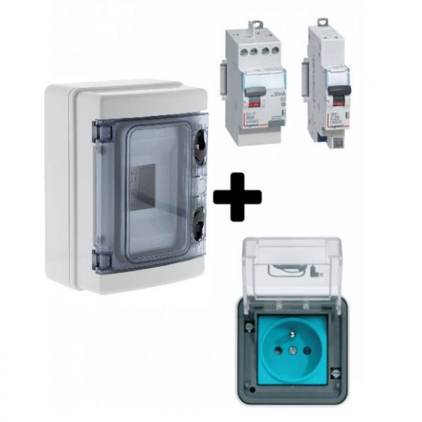 Pour recharger votre véhicule électrique en mode 1 ou 2 retrouvez notre kit recharge Witty équipé d'un tableau 4 modules, inter différentiel, disjoncteur et peigne d'alimentation.