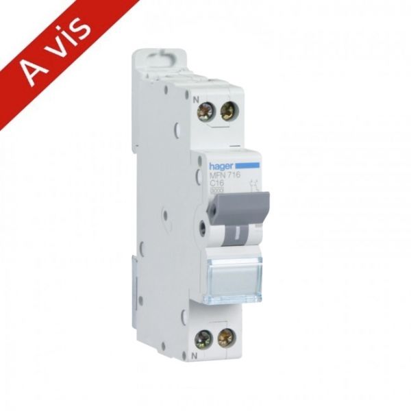 Disjoncteur Hager 10A - Borne à vis - Hager - MFN710