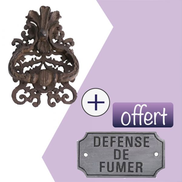 Heurtoir de porte + Plaque défense de fumer