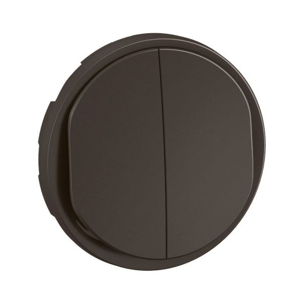 Enjoliveur pour double poussoir NO+NF lumineux Céliane Noir - CN3001