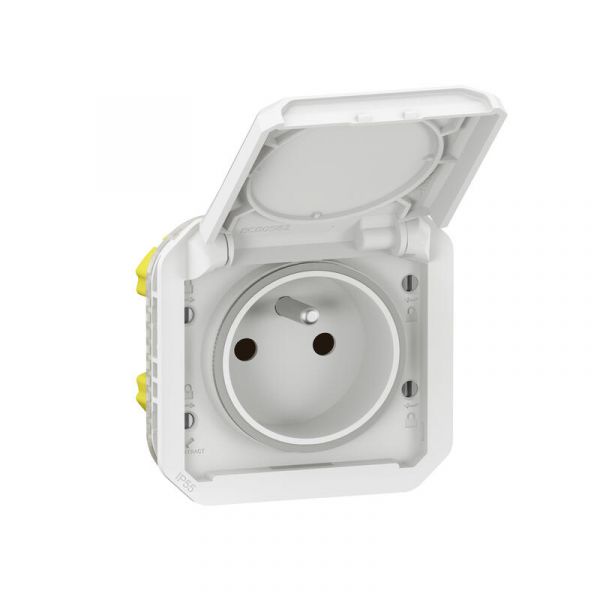  Prise de courant 2P+T  Plexo 16A 250V IP55 blanc