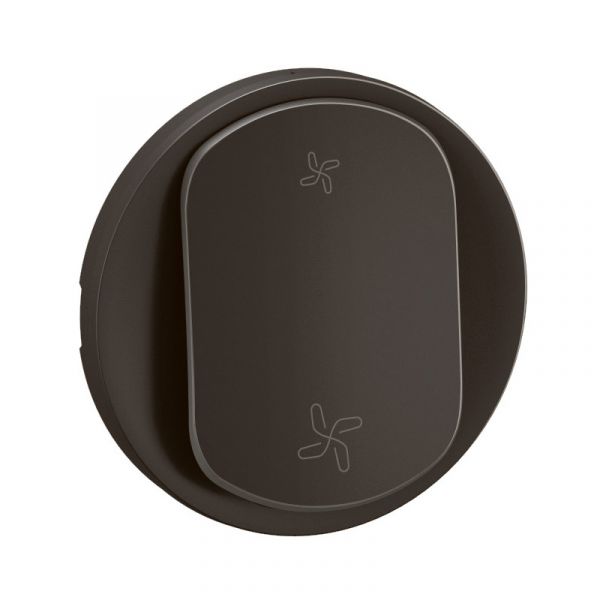 Enjoliveur pour interrupteur ou poussoir VMC Céliane 2 vitesses Noir - CN6001