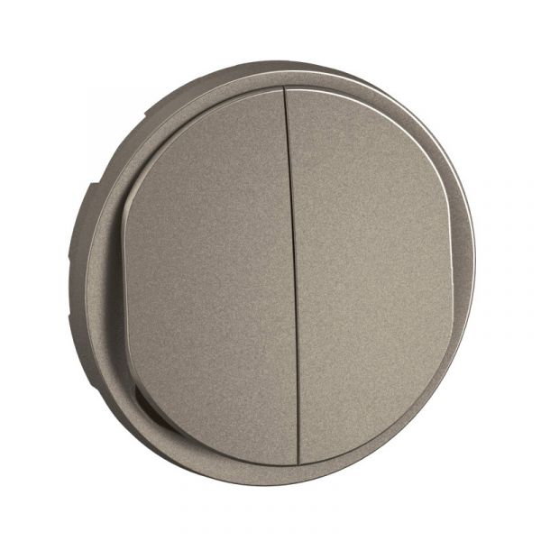 Enjoliveur double interrupteur ou va-et-vient Céliane Titanium - CT2001