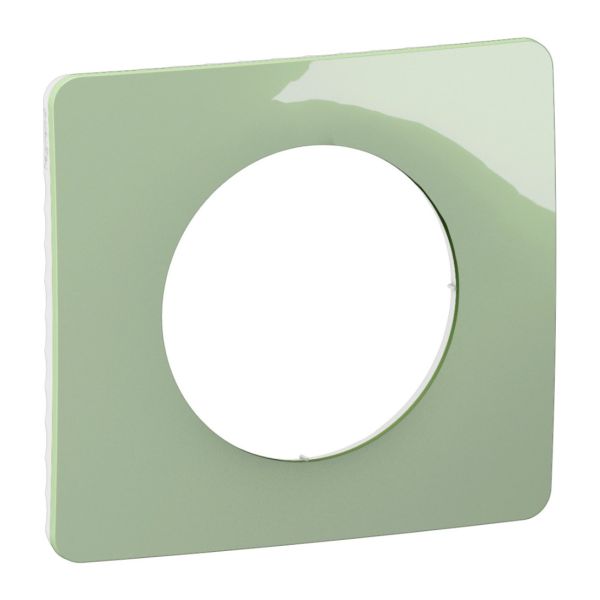 Plaque Céliane Vert Céladon 1 poste Legrand CP0501 – vue de trois-quarts