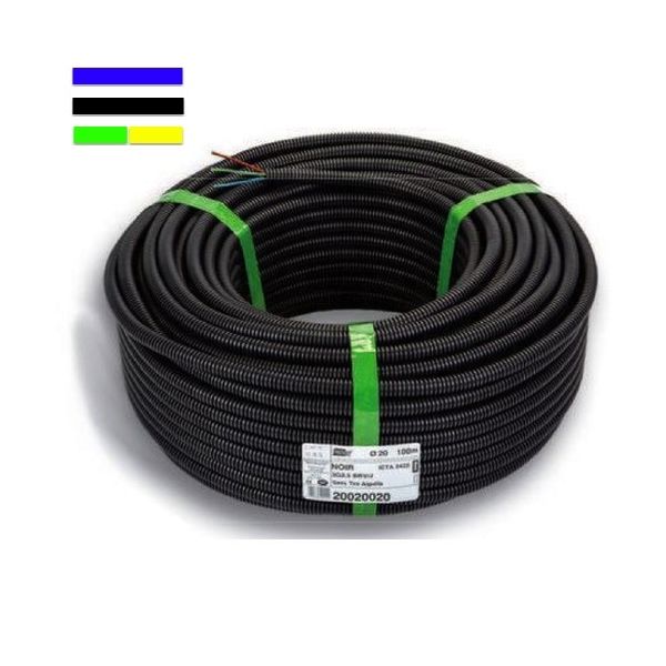 Gaine 16 préfilée 3g1,5 bleu-noir-vert jaune 100m - 20020004 - Legrand