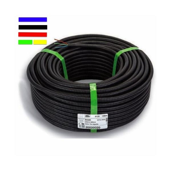 Gaine 20 préfilée 4g1,5 bleu-noir-rouge-vert jaune 100m 20020014 COURANT