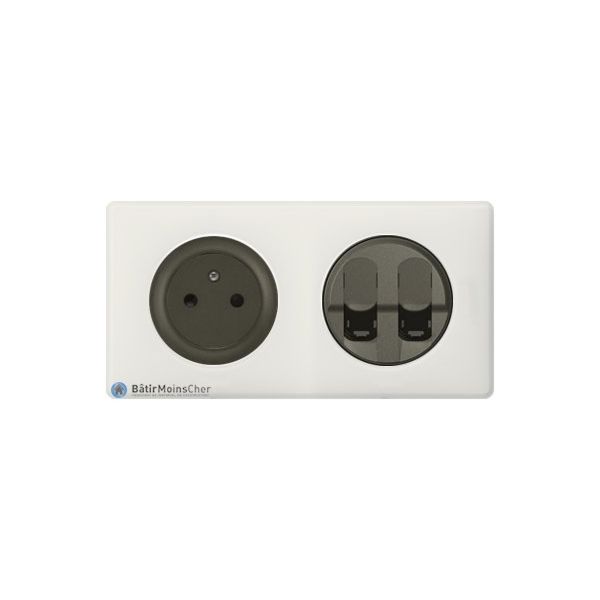 10 Prises Celiane Graphite Legrand + 10 Plaques Noir 066681, Neuves