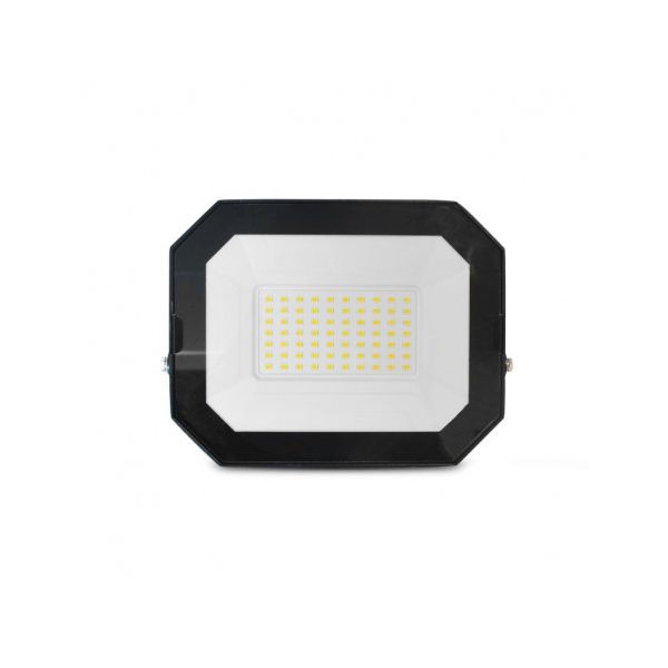 Projecteur Exterieur LED Plat Noir 50W 4000°K sans câble - 80036 - Bâtir Moins Cher