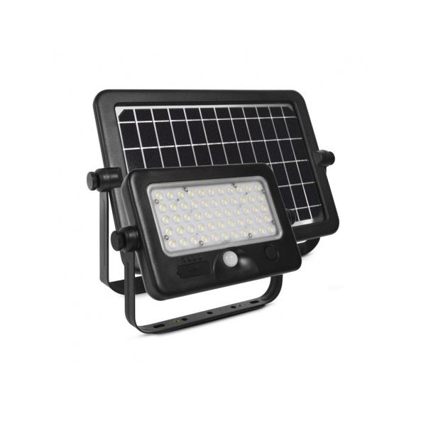 Projecteur LED Solaire avec Détecteur 10W 4000K IP44 + Chargeur