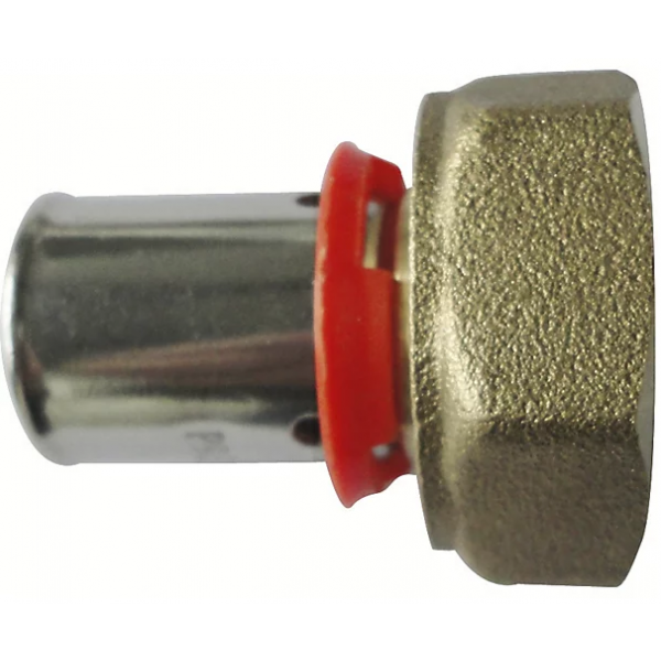 Raccord droit PER à sertir Femelle de MB Expert. Pour tube PER à sertir, profil H ou RF. Application eau chaude et eau froide sanitaire, et réseau de chauffage. 
