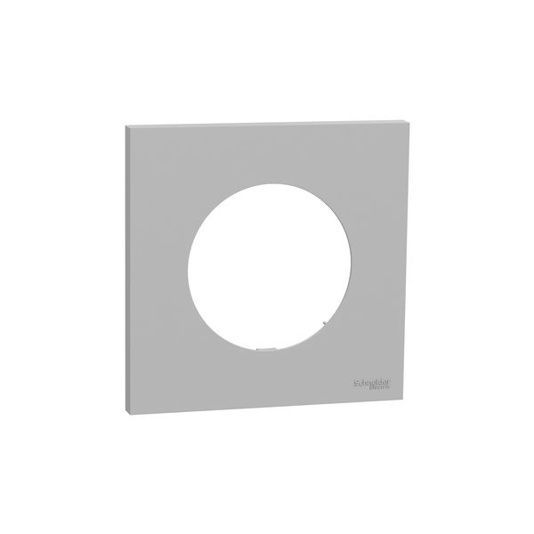 Plaque de finition 1 poste S901702 Odace Schneider - Gris galet